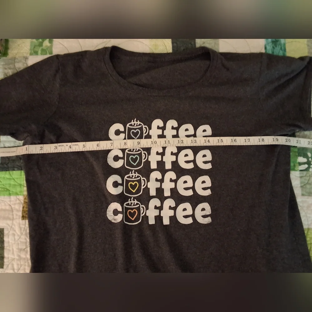 Chic Gray Coffee Lover T-Shirt - Picture 3 of 3